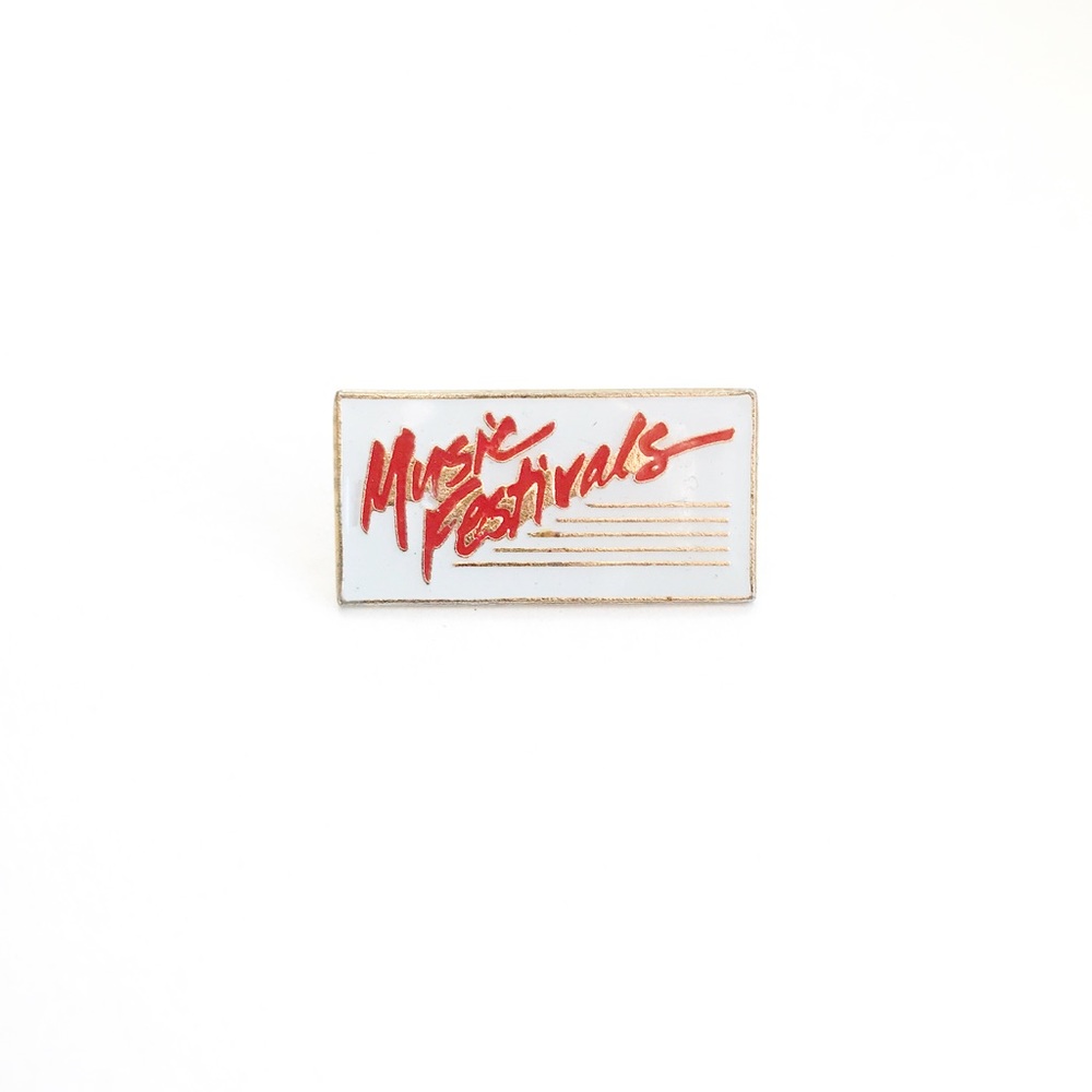 Vintage Music Festivals Pin